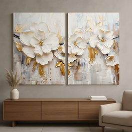 Wallity Conjunto de Pinturas Decorativas en Lienzo DEV4 Multicolor